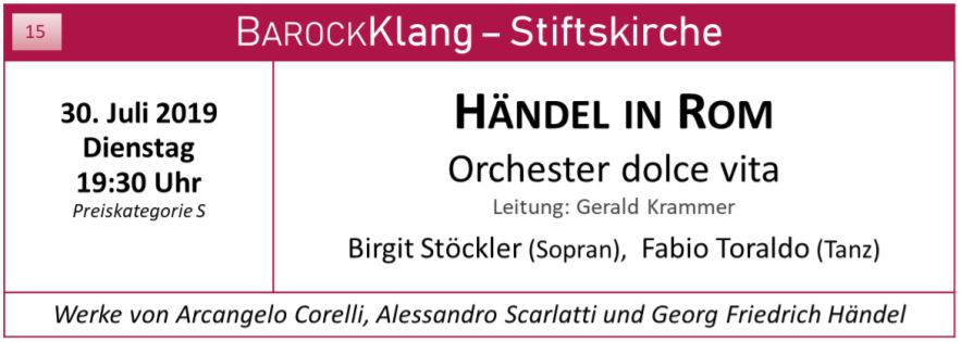 Händel in Rom. Gerald Krammer mit dolce vita